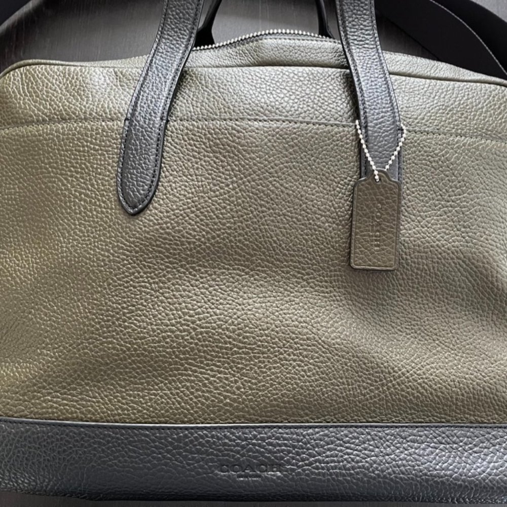 Coach Forest Green Slim Briefcase